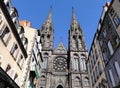 Facade of Notre Dame de l`Assomption cathedral in Clermont-Ferrand Royalty Free Stock Photo