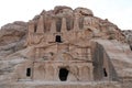 Facade of Obelisk tomb, Bab as Siq Triclinium, building of the ancient nabatean city of Petra, Jordan Royalty Free Stock Photo