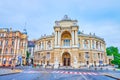 Facade of Odessa Opera House, Ukraine Royalty Free Stock Photo