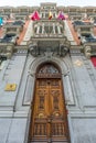 Facade of Official Professional Association of Architects of Madrid `Colegio Oficial de Arquitectos de Madrid` COAM