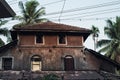 Facade of old apartment building Royalty Free Stock Photo