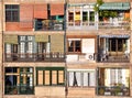 Facade of an old apartments building - Barcelona SPain Royalty Free Stock Photo