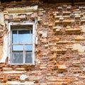 The facade of the old brick building Royalty Free Stock Photo