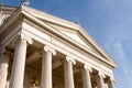 Facade old building with columns Royalty Free Stock Photo