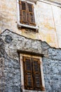 Facade of an old building, Piran, Slovenia