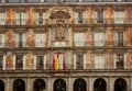 Facade of old building on Plaza Mayor Royalty Free Stock Photo