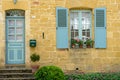 Facade of old building of typical French architecture Royalty Free Stock Photo