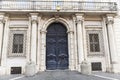 Facade of an old classic building in Rome, Italy Royalty Free Stock Photo