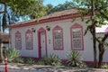 Facade of an old colonial house Royalty Free Stock Photo