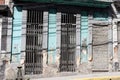 Facade of old colonial type houses in La Pastora Caracas Venezuela