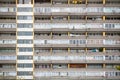 Facade of council tower block Aylesbury Estate in south east London Royalty Free Stock Photo