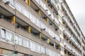 Facade of old council tower block Taplow in Aylesbury Estate in south east London Royalty Free Stock Photo