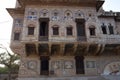 The facade of an old haveli, the traditional indian townhouse in Mandawa, India Royalty Free Stock Photo