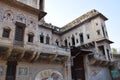 The facade of an old haveli, the traditional indian townhouse in Mandawa, India Royalty Free Stock Photo