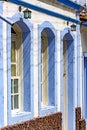 Facade of old house in colonial style Royalty Free Stock Photo