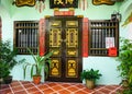 Facade of the old house in Penang, Malaysia Royalty Free Stock Photo