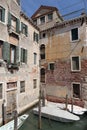 Facade of old house in Venice, Italy Royalty Free Stock Photo