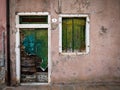 Facade of an old house in Venice Royalty Free Stock Photo