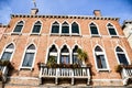 facade of old house in venice italy, photo as a background Royalty Free Stock Photo