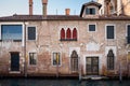 Facade of an old house in Venice Royalty Free Stock Photo