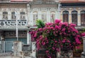 Facade of the old shophouse building, George Town, Penang, Malay Royalty Free Stock Photo