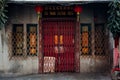 Facade of the old shophouse building, Penang, Malaysia Royalty Free Stock Photo