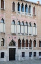 A facade with ornamental windows