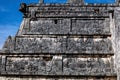 Facade of the Osario pyramid in Chichen Itza Royalty Free Stock Photo