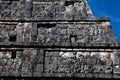 Facade of the Osario pyramid in Chichen Itza Royalty Free Stock Photo