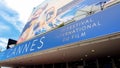 Facade of Palace of Cannes film festival, awarding ceremony for talented people