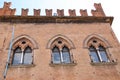Facade of the Palace notaries on Piazza Maggiore in Bologna Royalty Free Stock Photo