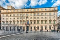 Facade of Palazzo Chigi, iconic building in central Rome, Italy