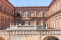 The facade of Palazzo Pitti and the fountain, Florence Royalty Free Stock Photo