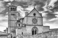 Facade of the Basilica of Saint Francis of Assisi, Italy Royalty Free Stock Photo