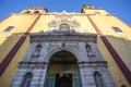 Facade of the Parroquia de Baslica Colegiata de Nuestra Senora de Guanajuato church in Guanajuato - Mexico Royalty Free Stock Photo