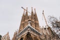 Facade of passions - Sagrada Familia in Barcelona.