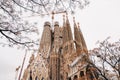 Facade of passions - Sagrada Familia in Barcelona.