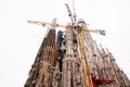 Facade of passions - Sagrada Familia in Barcelona.