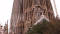 Facade of passions - Sagrada Familia in Barcelona.