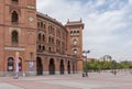 The facade of the Plaza de Toros de Las Ventas, Madrid, Spain. Royalty Free Stock Photo