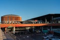 Facade of the Puerta de Atocha train station in the city of Madrid. Royalty Free Stock Photo