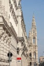 Facade of the Rathaus building in Vienna