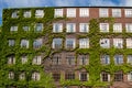 Facade of red brick Building with multiple Windows, Copenhagen