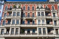 Facade of a renovated old apartment building Royalty Free Stock Photo