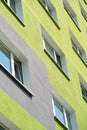 Facade of a renovated prefabricated building in Magdeburg Royalty Free Stock Photo