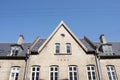 Facade and roof of a terraced house Royalty Free Stock Photo