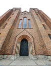 Facade of Roskilde Cathedral Royalty Free Stock Photo