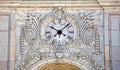 Facade of the Rua Augusta Triumphal Arch with its clock face