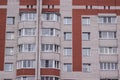 A facade of a russian block of flats Royalty Free Stock Photo