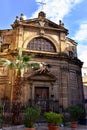 Facade of Saint Dominic Church in Palermo, Sicily Island in Italy Royalty Free Stock Photo